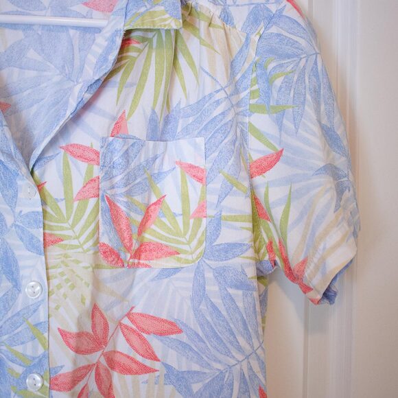 Pastel Tropical Shirt Cathy Daniels Resortwear Dadcore Blouse | Light Spring - Picture 7 of 8